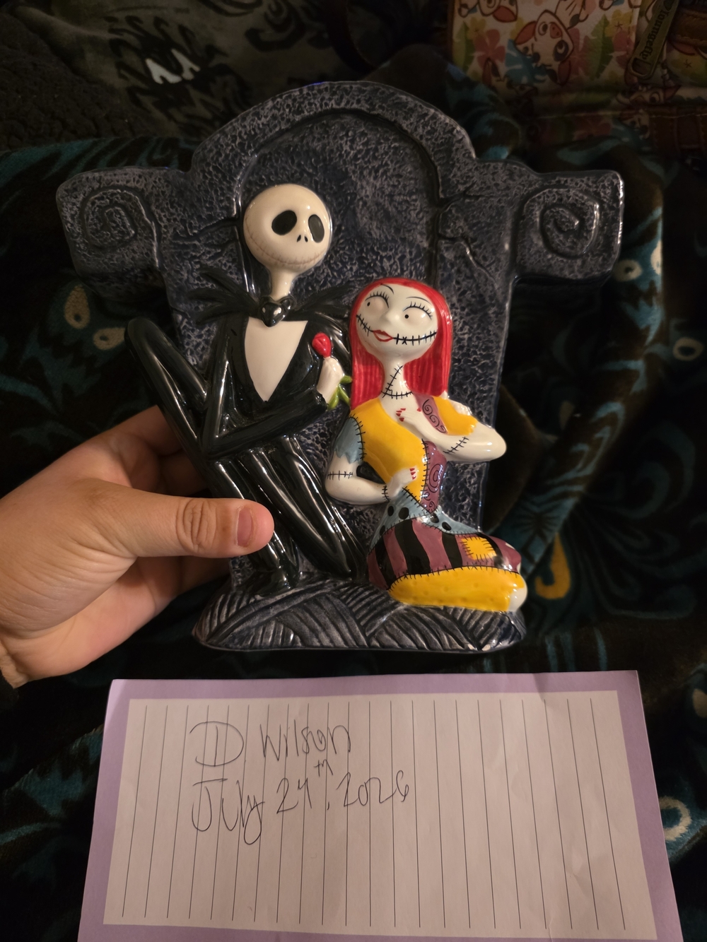 Jack Skellington & Sally Candelabra Colorful Gothic Decor